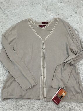 🥕 NWT Merona 2 Piece Silk Blend Cardigan Sweater Set
